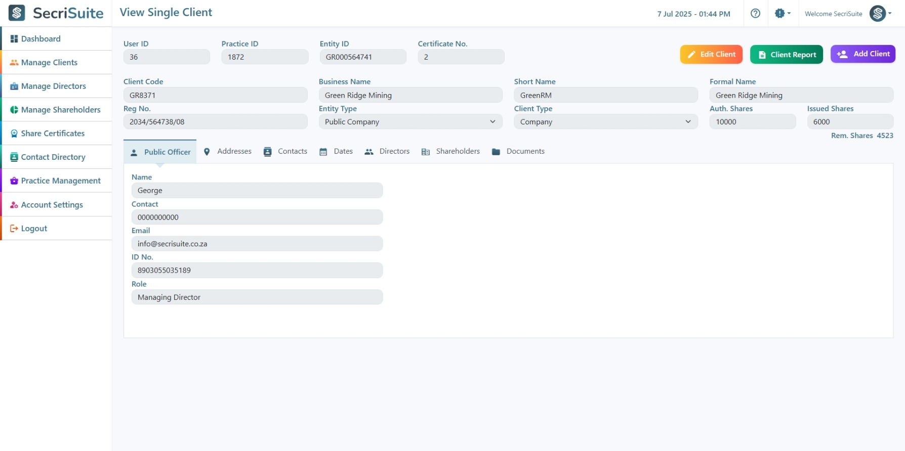 Compliance Features